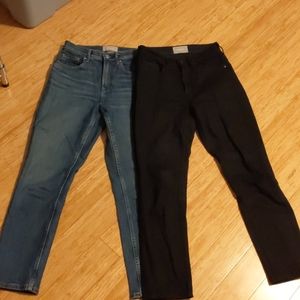 2 pairs!Everlane high waist straight leg jeans 26R